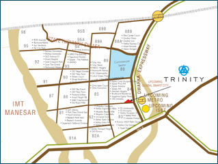 Raheja Trinity Sector 84 Dwarka Expressway Gurgaon Location Map